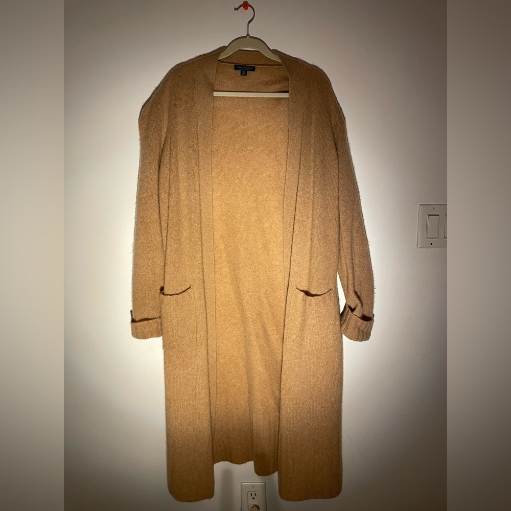 Saks Fifth Avenue Long Camel 100% Cashmere Sweater Size M